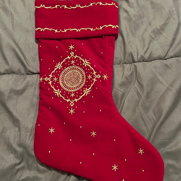 Red Velvet Christmas Stocking - Picture 1 of 3